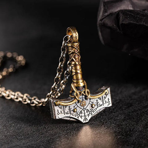 925 Silver Thor's Hammer Pendant Necklace necklace Viking Warriors