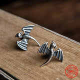 925 Sterling Silver Dragon Stud Earrings earrings Viking Warriors