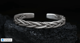 925 Sterling Silver Twisted Woven Bracelet Bracelets Viking Warriors
