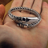 925 Sterling Silver Weave Chain Bracelet Bracelets Viking Warriors