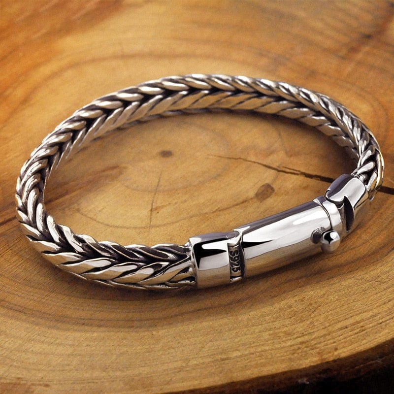 Sterling Silver Woven Chain Bracelet