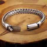 925 Sterling Silver Weave Chain Bracelet Bracelets Viking Warriors