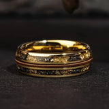 Amber Stone Tungsten Ring