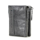 Genuine Leather Short Coin Wallet