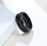 Blue Tungsten Carbide Wedding Bands