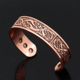 Viking Dragon Cuff Bracelet - Norse Knotwork Bangle
