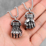 Anger Fist Pendant Necklace
