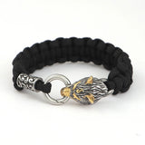 Vikings Wolf Paracord Rope Bracelet