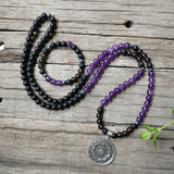 Quartz & Amethyst Mala Beads