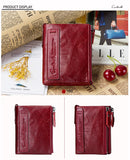 Genuine Leather Short Coin Wallet