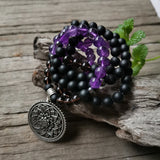 Quartz & Amethyst Mala Beads