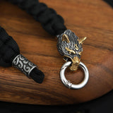 Vikings Wolf Paracord Rope Bracelet
