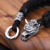 Vikings Wolf Paracord Rope Bracelet