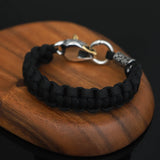 Vikings Wolf Paracord Rope Bracelet