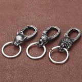 Wolf Lion Skull Raven Clasps Keychains