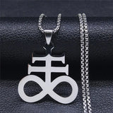 Satanic Cross Pendant Necklace – Occult Jewelry