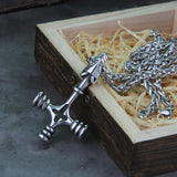Viking Wolf Cross Pendant Vargkors