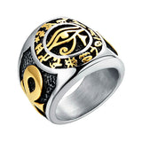 Ankh Eye of Horus Egyptian Rings