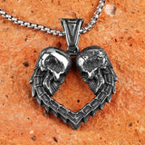Eternal Love Gothic Punk Skull Pendant