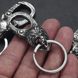 Wolf Lion Skull Raven Clasps Keychains