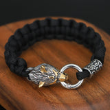 Vikings Wolf Paracord Rope Bracelet