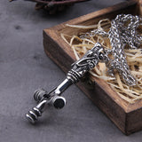 Viking Wolf Cross Pendant Vargkors