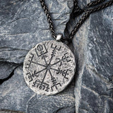 Vintage  Vegvisir Compass Pendant Necklace