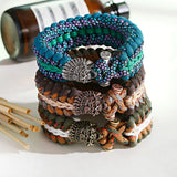 Native American Chief Skull Paracord Bracelet