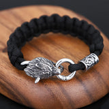 Vikings Wolf Paracord Rope Bracelet