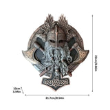 Viking Berserker Double Axe Wall Plaque