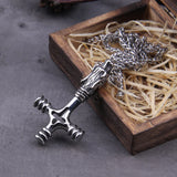 Viking Wolf Cross Pendant Vargkors
