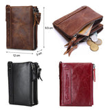 Genuine Leather Short Coin Wallet