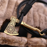 Viking Axe Leather Bracelet
