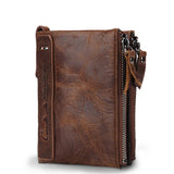 Genuine Leather Short Coin Wallet