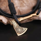 Viking Axe Leather Bracelet
