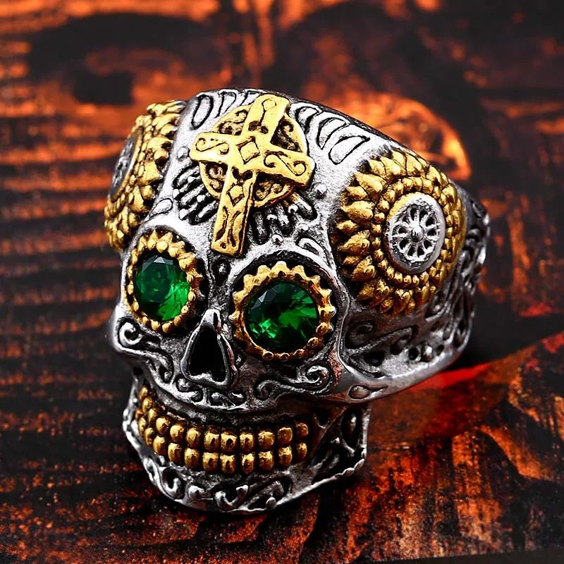 Gothic Cross Skull Ring | Viking Warriors