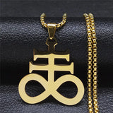 Satanic Cross Pendant Necklace – Occult Jewelry