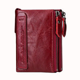 Genuine Leather Short Coin Wallet