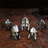 Stainless Steel Spartan Helmet Rings