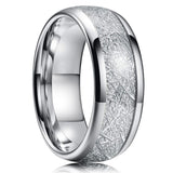 Black Koa Wood Inlay Titanium Wedding Ring