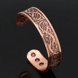 Viking Dragon Cuff Bracelet - Norse Knotwork Bangle