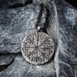 Vintage  Vegvisir Compass Pendant Necklace
