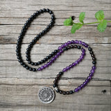 Quartz & Amethyst Mala Beads