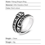 Norse Dragon Rune Ring