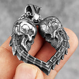 Eternal Love Gothic Punk Skull Pendant