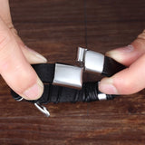 Classic Stainless Steel Braided Leather Bracelet