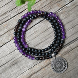 Quartz & Amethyst Mala Beads