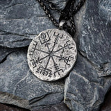 Vintage  Vegvisir Compass Pendant Necklace