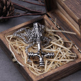 Viking Wolf Cross Pendant Vargkors