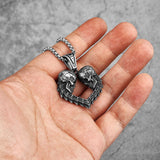 Eternal Love Gothic Punk Skull Pendant